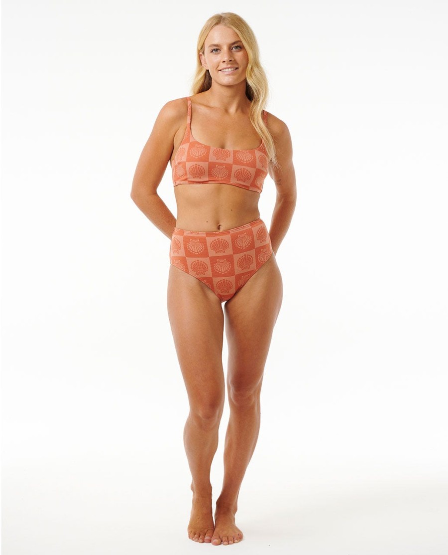 soleil shell hi leg good coverage bikini bottom