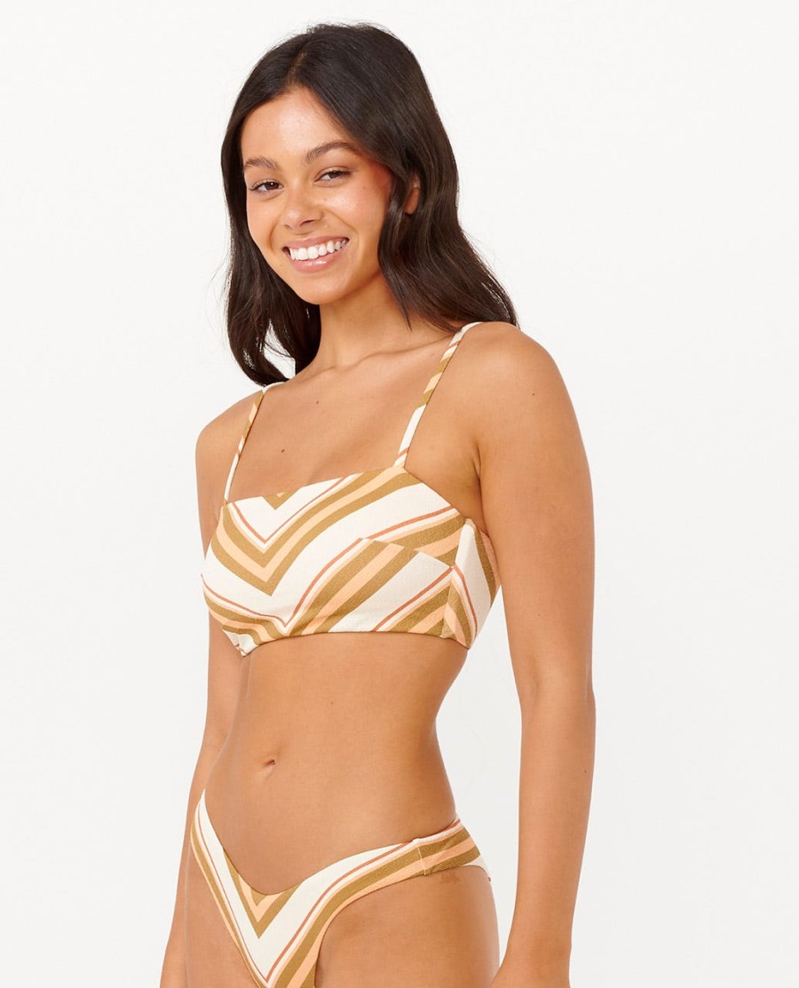 góra bikini catalina stripe bandeau