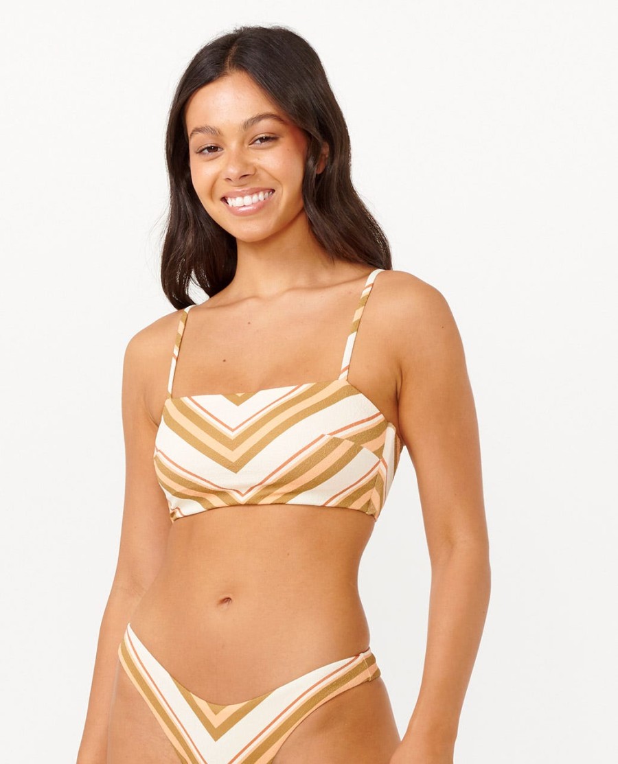 góra bikini catalina stripe bandeau