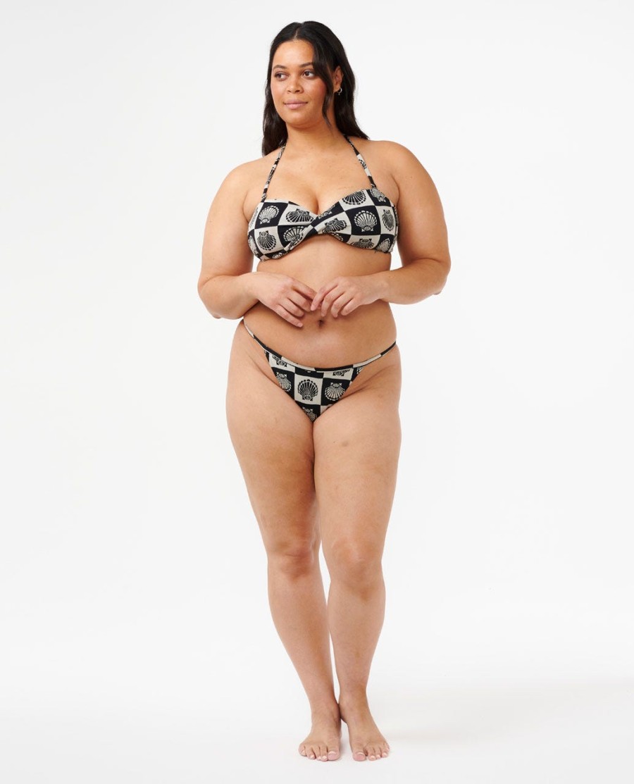 soleil shell bandeau bikini top