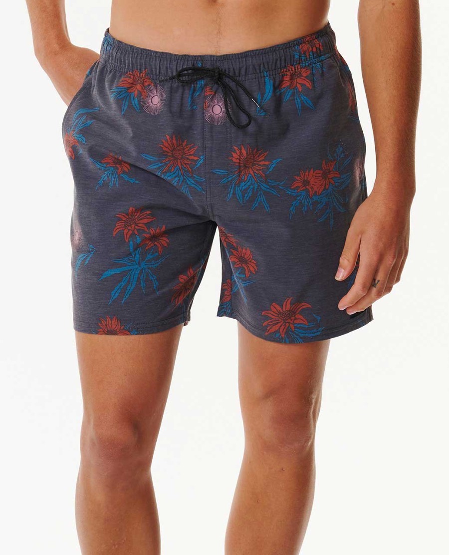 sun razed floral volley 17 boardshorty