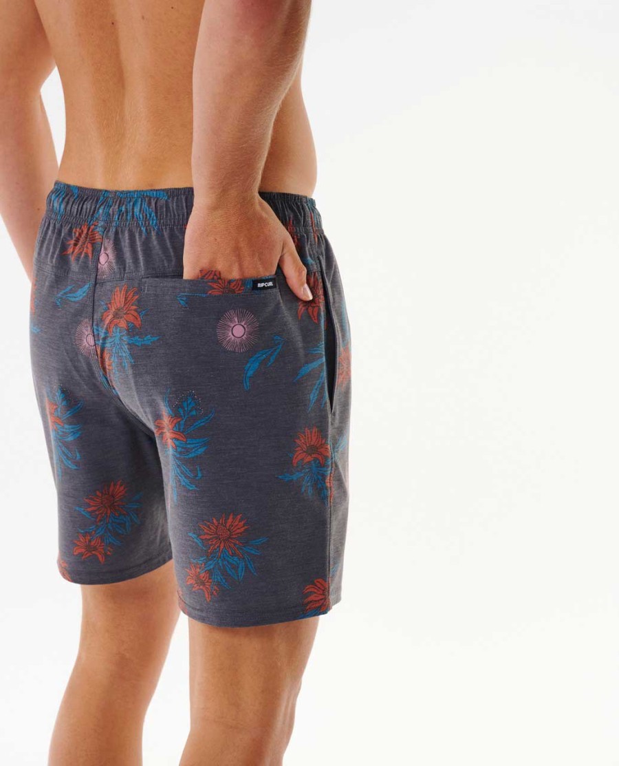 sun razed floral volley 17 boardshorty