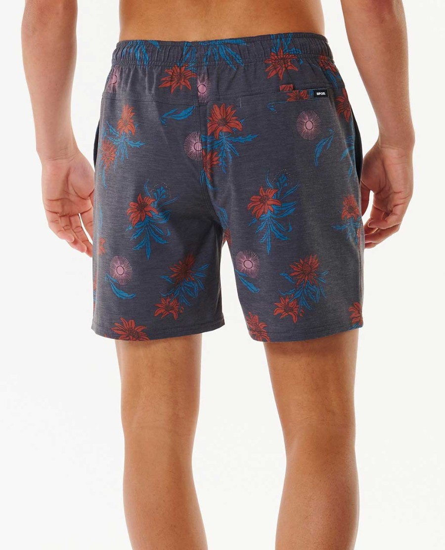 sun razed floral volley 17 boardshorty