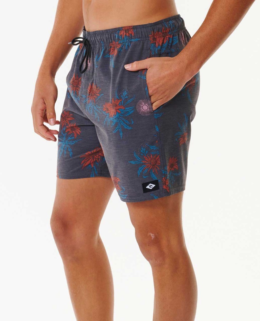 sun razed floral volley 17 boardshorty