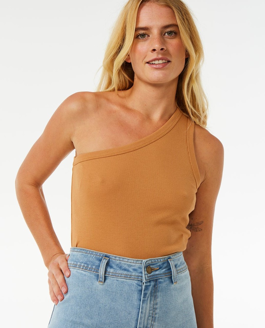 asymetryczny żebrowany top