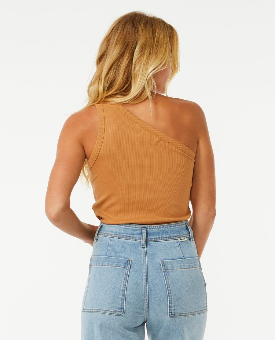 asymetryczny żebrowany top