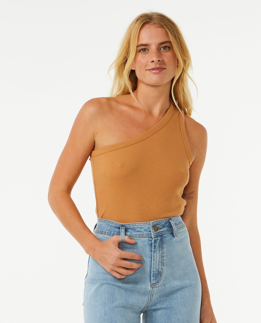 asymetryczny żebrowany top
